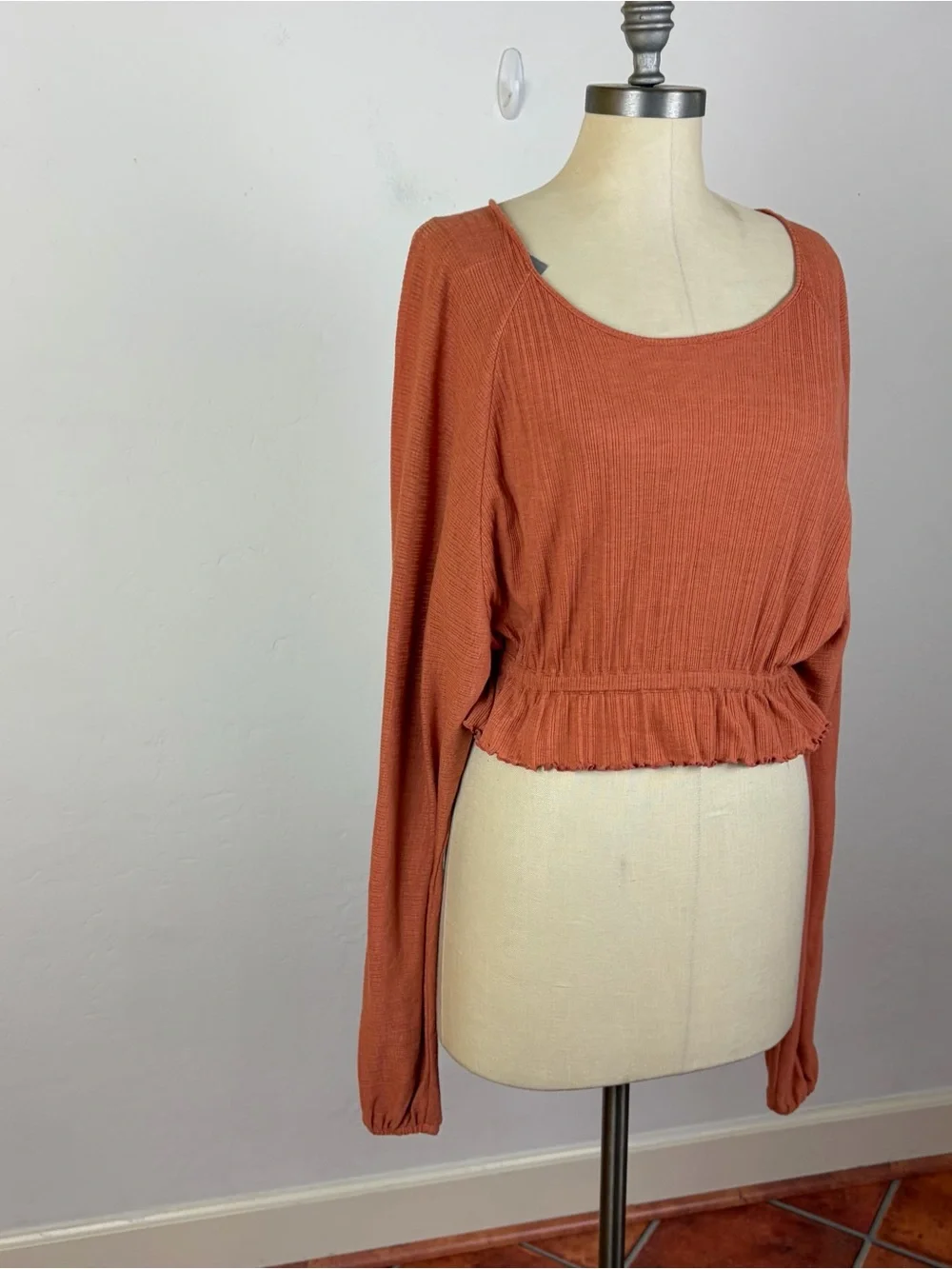 Free People Scoop Neck Long Sleeve Top